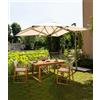 Unopiù Ombrellone LEVANTE in alluminio con telo in tessuto acrilico da 290x290 cm - Con kit alta luminosità - IN PROMOZIONE FINO AL 13/07