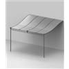Unopiù Pergola addossata TIBISCO con copertura in policarbonato da 376x321/369/393 cm