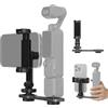 NEEWER Supporto Telefono Compatibile con DJI Osmo Pocket 4 & Pocket 3, Accessori Espansione Portatelefono con Filetto 1/4 per Treppiede e Asta di Prolunga, Cold Shoe per Mini Luce Video Mic, AC021