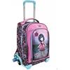 SANTORO Gorjuss Zaino Trolley Fairy Dusk Zaino Estensibile con Ruote per Bambina Design Originale con Bimba e Funghi, Manico Telescopico, Spallacci Imbottiti e Base Rinforzata Ideale per Viaggi