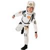 Rubie's, costume da astronauta ufficiale per ragazzi, tuta spaziale da uomo, uniforme NASA, bianco, taglia XL dai 9 ai 10 anni
