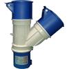 Ecova 20561 moltiplicatore industriale con spina cee 16a e doppia presa 2p+t