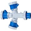 Ecova 20564 adattatore industriale spina cee 16a tre prese 2p+t ip67