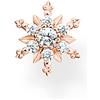 Thomas Sabo Fiocco di neve borchie, Misura unica, Argento sterling, Nessuna pietra preziosa, Oro rosa