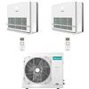 Hisense Climatizzatore Condizionatore Hisense Console Serie Turbo R32 Dual Split Inverter 12000 + 12000 BTU con U.E. 3AMW72U4RJC NOVITÁ Classe A++/A+