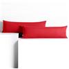 DecoKing Set di 2 federe 20 x 145 * 2 cm, jersey 100% cotone pettinato, chiusura a cerniera Rosso Amber