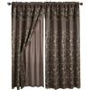 Elegant Comfort Lussuose tende per finestre in jacquard, set di 2 pannelli con mantovana attaccata e retro trasparente, 137 x 213 cm, con tasca per asta, tende vittoriane per soggiorno e camera da