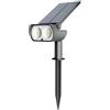 Faretto picchetto LED solare con telecomando nero