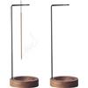 AKINSTER Porta incenso, 2 pezzi Porta incenso Porta incenso rotondo Bruciatore di incenso Porta incenso in legno per meditazione domestica Yoga Spazio di recupero Decorazione per ufficio