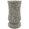 VERSHY Vaso per lapidi in resina con effetto simile al granito, bianco "Striegau", 15 x 27 cm
