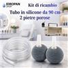 Tubo Silicone Ozono 90 cm con 2 Pietre Porose