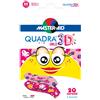 Master Aid - Cerotti Quadra 3D Girls - Assortimento da 20 Pezzi