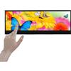 VSDISPLAY Monitor touch portatile, 14 pollici 3840 x 1100 4K IPS Display barra allungata, ingresso video DP tipo C, doppio altoparlante