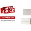 Leroy Merlin Mobile bagno sospeso con lavabo e specchio L 80.2 x H 50.6 x P 44 cm bianco lucido canettato e bianchi Santorini