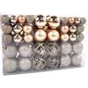 BAKAJI Confezione 100 Palline Natale Champagne Diametro 3/4/6 cm Addobbo Natalizio