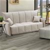 Talamo Italia Divano Letto 2 posti Alissa, Sofà con Apertura a Carrello in Tessuto Imbottito, Braccioli Standard, 100% Made in Italy, Cm 150x90h85, Beige