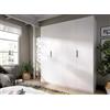 Dmora - Guardaroba grande Prado, Mobile appendiabiti per camera da letto, Armadio a 4 ante battenti, 180x52h204 cm, Bianco