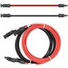 solartronics Cavo di prolunga su entrambi i lati, spina solare, rosso/nero, 4 mm², con spina 2 x 6 m