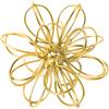 TICKCACY Sfera decorativa in oro, sfera geometrica moderna decorazione da tavolo, scultura floreale in metallo, sfera astratta in ferro per casa, soggiorno, camera da letto, cucina, ufficio