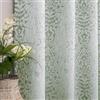 Mrs.Naturall Tende verdi salvia lunghe 160 cm per camera da letto, set di 2 pannelli con occhielli damascati e medaglioni, tende oscuranti per soggiorno, 132 x 160 cm di lunghezza
