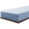 Savel - Materasso in spugna riccia, 100% cotone elastico, colore: blu (80 x 190/200 cm) | Coprimaterasso | Coprimaterasso integrale per materasso - disponibile in diverse dimensioni…