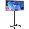 VEVOR Supporto TV da Pavimento per Schermo Piatto Curve da 431,8-1397 mm, Carrello Porta TV Carico max. 20 kg, max. VESA 200 x 200 mm per Soggiorno, Camera da Letto, Ufficio