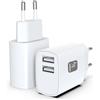 Techly Alimentatore da rete Techly 2xUsb-A 12W Bianco