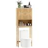 HOMCOM Mobile sopra WC con doppio armadio e ripiani, 66 x 25 x 168 cm, Legno | Aosom Italy