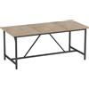 HOMCOM Tavolo da pranzo rettangolare in legno massello, 180x80x75.5cm, Legno | Aosom Italy