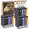 D&C 15x Cartucce d'inchiostro Compatibili per Epson 16 16XL per Epson Workforce WF-2630 WF-2760 WF-2540 WF-2530 WF-2520 WF-2510 WF-2010 WF-2650 WF-2660 WF-2750 (6 Nero,3 Ciano,3 Magenta,3 Giallo)