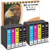 D&C Cartucce d'inchiostro compatibili con Epson 29XL 29 per Epson Expression HomeXP-235 XP-245 XP-247 XP-255 XP-257 XP-332 XP-335 XP-342 XP-345 XP-352 XP-355 XP-432 XP-435 (4BK/2C/2M/2Y)