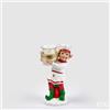EDG Enzo De Gasperi Portacandela Elfo Cuoco di Natale H 21,5 Cm Green Red