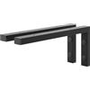HOLZBRINK Supporti per mensole in metallo 35x15 cm HLA-B (2 pz) | Reggimensole da muro, staffe per mensole lavabo da appoggio, o soggiorno | Colore: Nero