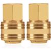 oumuik Accoppiamento aria e compressa da 1/4 pollici, connessione rapida, raccordi aria compressa/connettori femmina 1/4 IG ottone Fitting