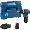 Bosch Professional 12V System Trapano-avvitatore con Percussione a Batteria GSB 12V-35, Include 2 Batterie da 3.0 Ah, Caricabatteria GAL 12V-40, in L-BOXX