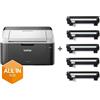 Brother HL-1212WVB Stampante Laser con 5 Toner 1k Inclusi A4 20ppm Usb Wi-Fi