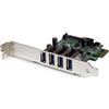 StarTech.com Adattatore scheda controller PCI Express PCIe SuperSpeed USB 3.0 (5Gbps) a 4 porte con UASP Alimentazione SATA (PEXUSB3S4V) 4 Ext