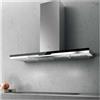 Elica PRF0110503 Top Sense IXBL-F-60 - Cappa a parete aspirante 60 cm, 700 m³-h, Classe A, 64 dB, Controllo touch 3S+B con sensore, Filtro antigrasso in alluminio, Illuminazione LED 2x2,5 W, Acciaio inox e vetro nero