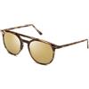 Italia Independent Occhiali da Sole Mod 0704 THIN ROUND SUN B2 BUTTON GL con Montatura in Plastica e Lenti Marroni Eleganti