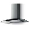 Turboair IRIS IX BL A 90 PB PRF0113928A - Cappa da incasso, aspirante, 90 cm, Classe C, comandi meccanici, 3 velocita', Nero