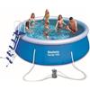 Bestway Piscina Fast Set Tonda Gonfiabile con Filtro Inclusa 457X122 cm Capacita' 13807 Litri Installazione Veloce E Materiale Resistente