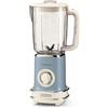 Ariete Vintage 568 - Frullatore da tavolo, capacita' 1,5?L, potenza 500?W, 2 velocita' + funzione Pulse, perfetto per smoothies e granite, caraffa plastica graduata, Celeste