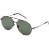Italia Independent Occhiali da Sole Mod Gunther 0312 Superthin Grigio Scuro Unisex con Design Minimal e Dettagli Innovativi