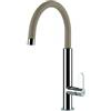 Elleci Dove MGKDOV43 - Miscelatore da cucina monocomando, da incasso, Granitek, canna girevole, 41,5 cm, Acciaio-Tortora