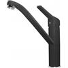 Elleci Teseo MGKTES40 - Miscelatore da cucina monocomando, da incasso, Granitek, canna girevole, 23,4 cm, Nero
