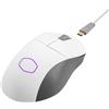 Cooler master mm731 mouse gaming wireless ibrido ultraleggero 59g con RGB led sensore ottico 19K DPI e ergonomico bianco opaco