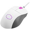 Cooler Master MM730 RGB-LED Mouse Gaming Ultraleggero 48g con Cavo - Sensore Ottico 16K DPI PMW3389, Interruttori Ottici 70 Milioni di Clic, MasterPlus+ (32K DPI, Solo PC), Ergonomico - Bianco Opaco