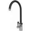 Elleci Rain MKKRAI86 - Miscelatore da cucina monocomando, da incasso, Keratek, canna girevole, 40,6 cm, Nero