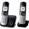 PANASONIC [ComeNuovo] Panasonic KX-TG6862JTB Telefono Cordless DECT Doppio Ampio Schermo Bianco