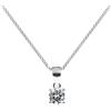 Gold Gala Collana Donna Punto Luce in Argento 925 Zircone Bianco Taglio Diamante (4 mm)